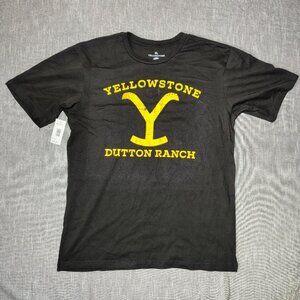 Yellowstone‎ Dutton Ranch T-Shirt Size XL Black Big Logo Graphic Paramount Crew
